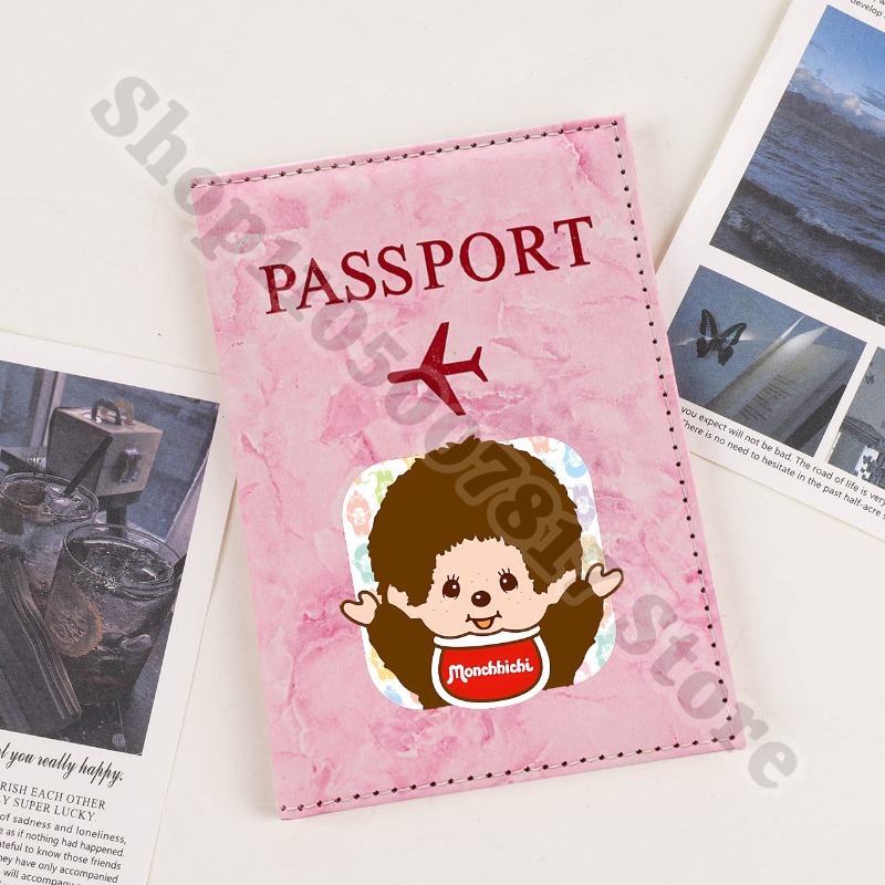 Travel Accessories With Kids - ผู้ใหญ่เด็กการ์ตูนน่ารักปกหนังสือเดินทางสำหรับการเดินทางอะนิเมะมอนชิชิ ครีเอทีฟ ไอค์ คาร์ด โฮลเดอร์ผู้หญิงสาวของขวัญวันเกิด 2026
