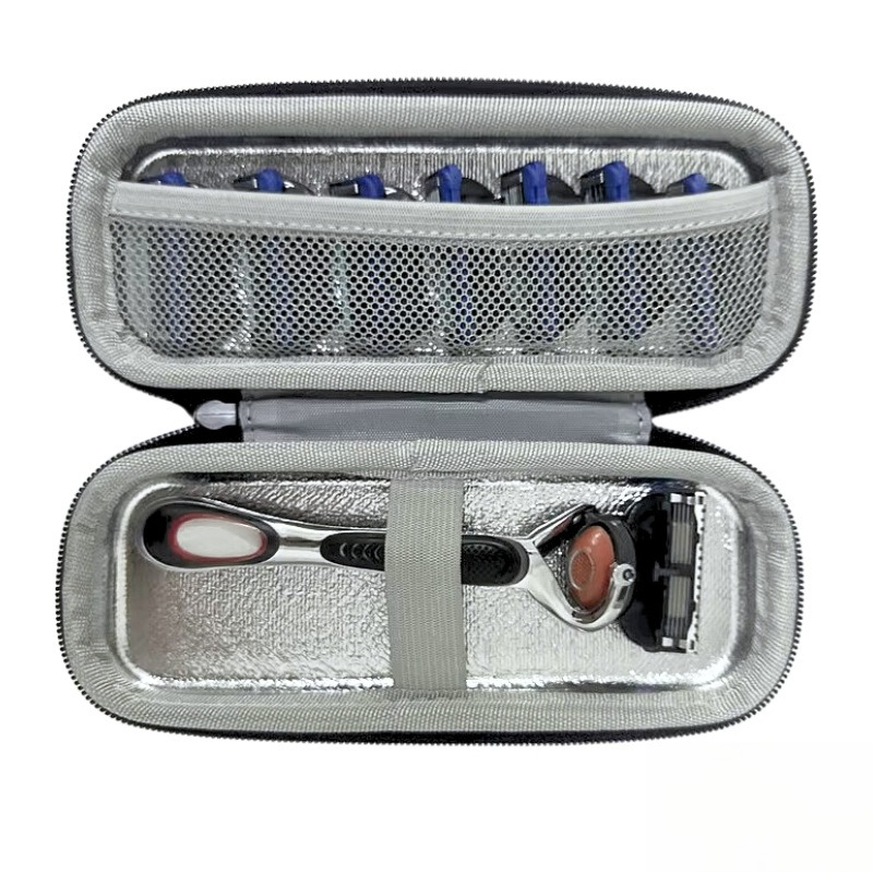 Travel Router Accessories - กล่องเก็บเครื่องโกนหนวดแบบพกพา กล่องแข็ง EVA สำหรับใส่เครื่องโกนหนวด ที่ใส่ใบมีดโกน กระเป๋าจัดระเบียบอเนกประสงค์