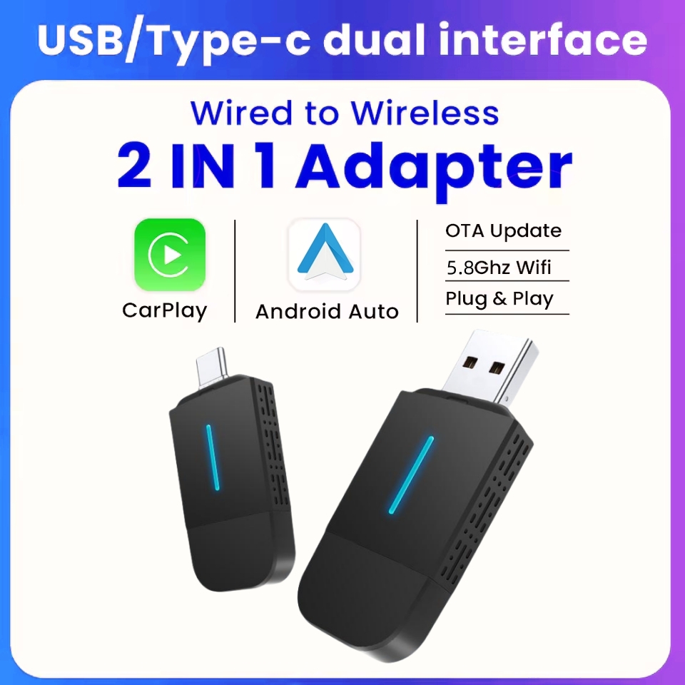 Travel Plug Type C - อะแดปเตอร์ ANYFAR แบบไร้สายสำหรับ CarPlay และ Android