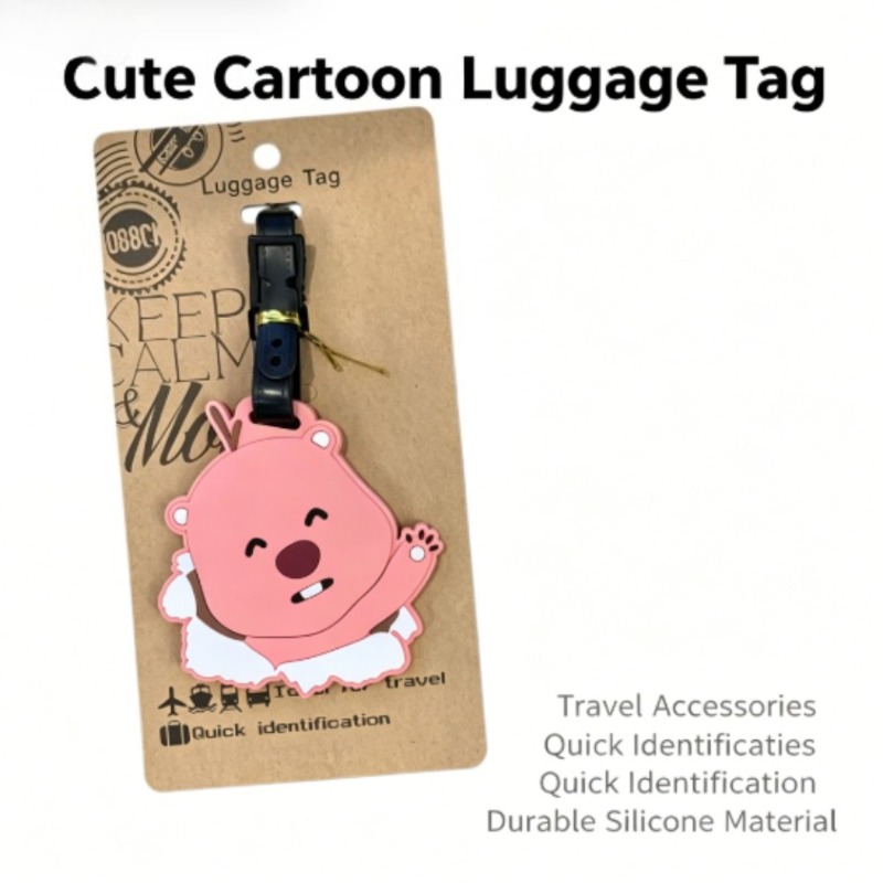 Travel Accessories With Kids - ป้ายติดกระเป๋าเดินทางลายพอโรโร ลูปปี้ บีเวอร์ น่ารัก สไตล์เกาหลี จี้ห้อยกระเป๋าเดินทาง