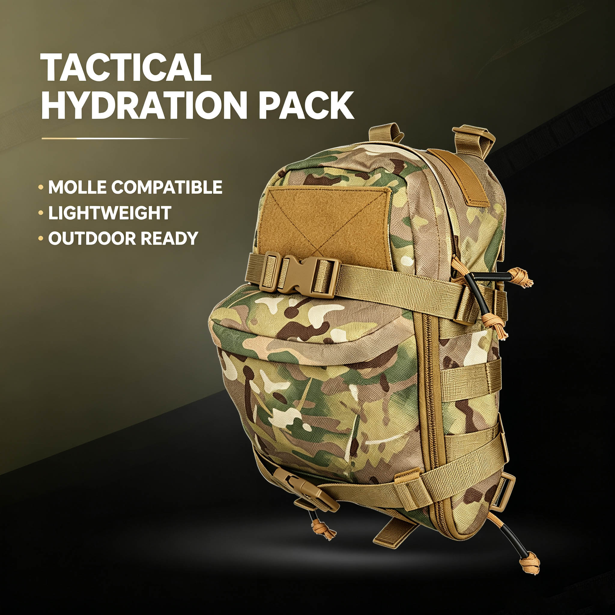 Hydration Pack Backpack - กระเป๋าเป้สะพายหลังแบบยุทธวิธี กระเป๋าโมลล์ กระเป๋าทหาร สำหรับการล่าสัตว์ เดินป่า ตั้งแคมป์