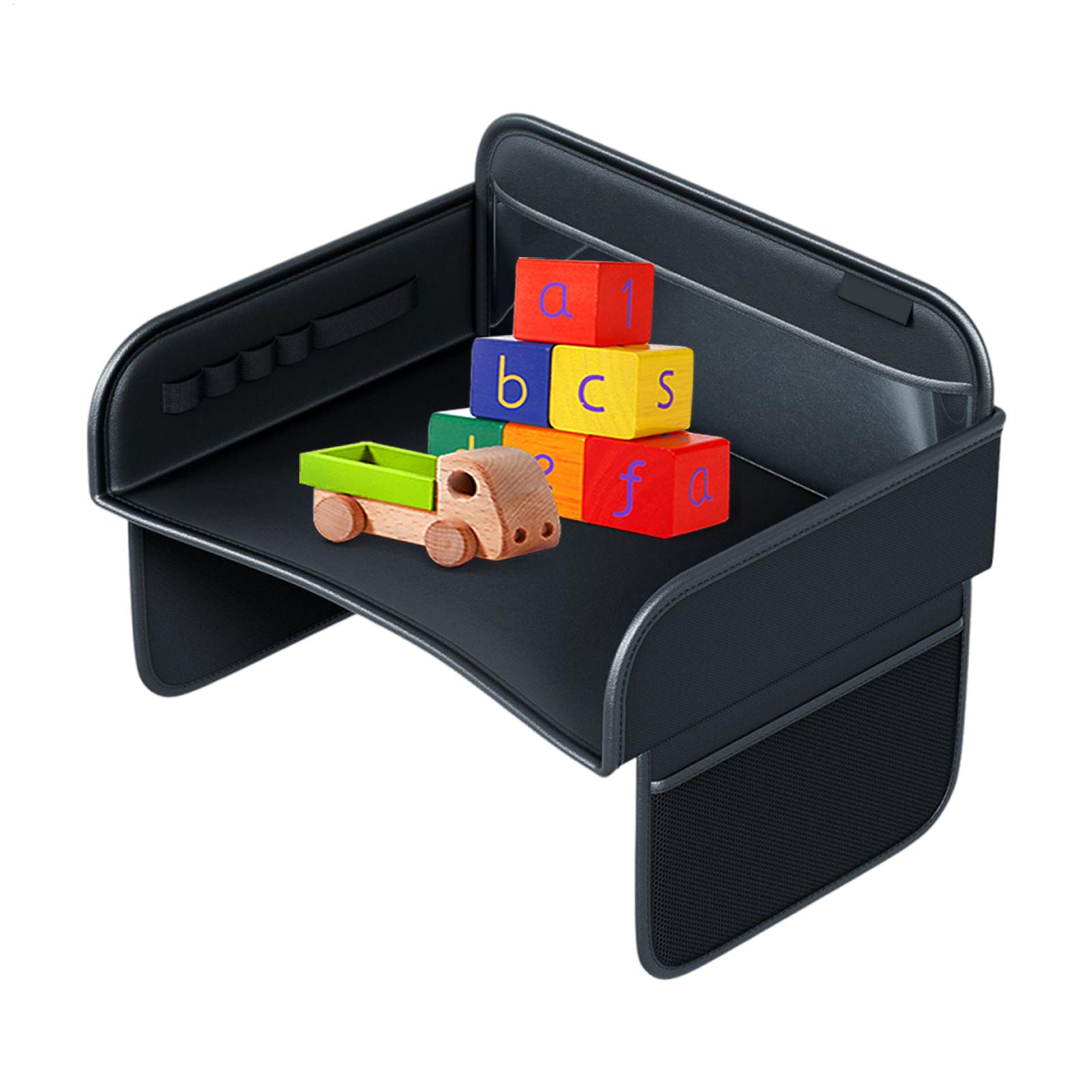 Travel Accessories With Kids - โต๊ะวางของในรถยนต์สำหรับเด็ก โต๊ะวาดเขียน ถาดวางของอเนกประสงค์สำหรับเบาะหลังรถยนต์ ที่เก็บของเล่นสำหรับเด็กทารก เด็กเล็ก และเด็กโต