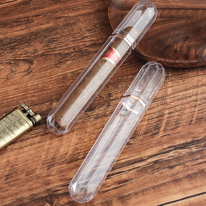 Travel Accessories Us - หลอดซิการ์อะคริลิคสำหรับเดินทาง แฟชั่น ที่เก็บซิการ์แบบพกพา กล่องเก็บใส อุปกรณ์เสริมซิการ์