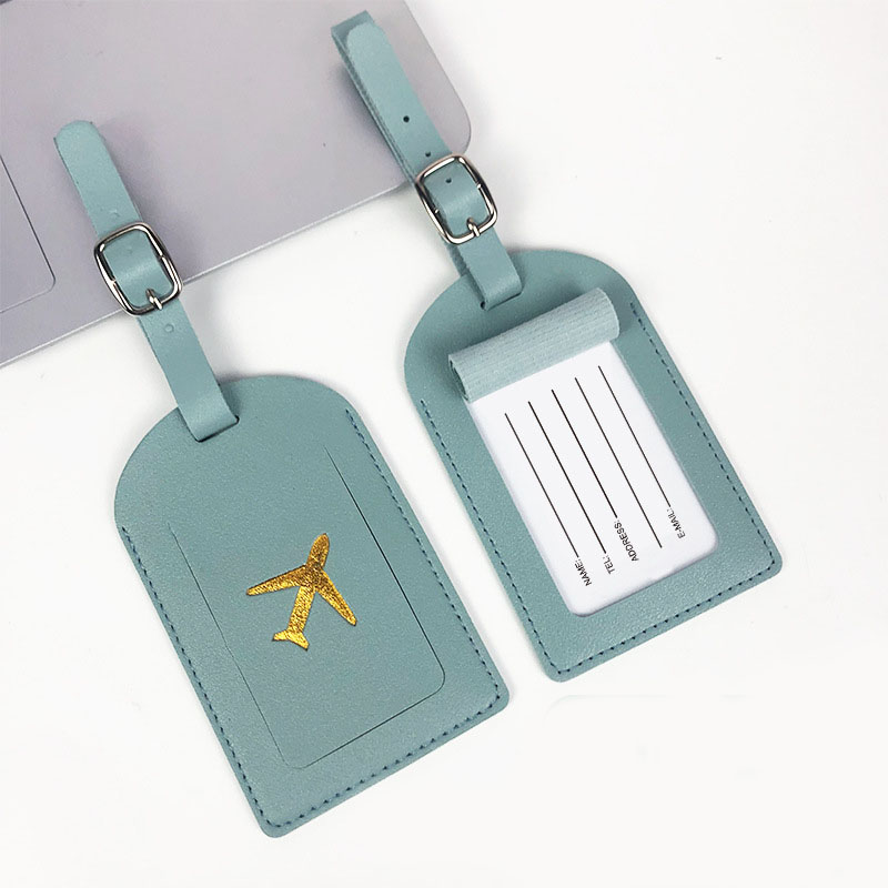 Qantas Travel Accessories - ป้ายห้อยกระเป๋าหนัง PU แฟชั่นลายลูกกวาดโดพามีนพร้อมลายเซ็นเครื่องบินกระดาษป้ายกระเป๋า
