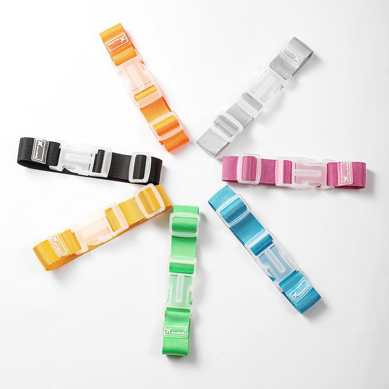 Qantas Travel Accessories - สายรัดกระเป๋าเดินทางแบบปรับได้ 2 ชิ้น สีสันสดใส สายรัดไนลอน สายรัดกระเป๋า