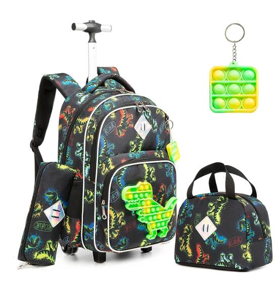 Travel Router Accessories - โรงเรียนกระเป๋าเป้สะพายหลังกลิ้งชุดสําหรับโรงเรียนเด็กกระเป๋าเป้สะพายหลังล้อเลื่อนถุงอาหารกลางวันล้อลูกกลิ้งกระเป๋าเป้สะพายหลังบนล้อเดินทางกระเป๋าเดินทางกลิ้ง