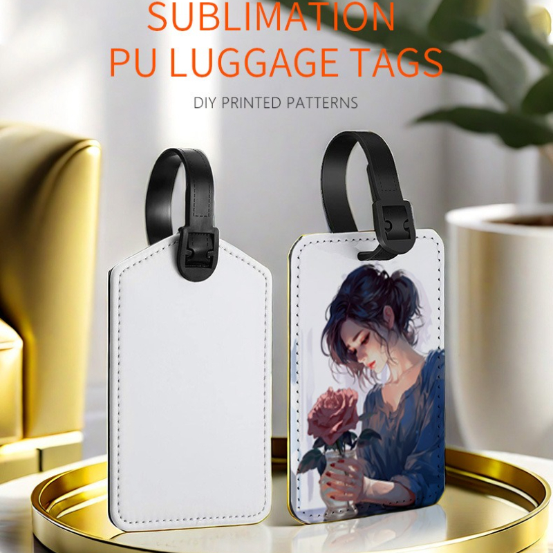 Travel Accessories International - ป้ายกระเป๋าเดินทางหนัง PU รูปภาพแบบกำหนดเอง ป้าย ID กันน้ำรูปภาพแบบกำหนดเอง