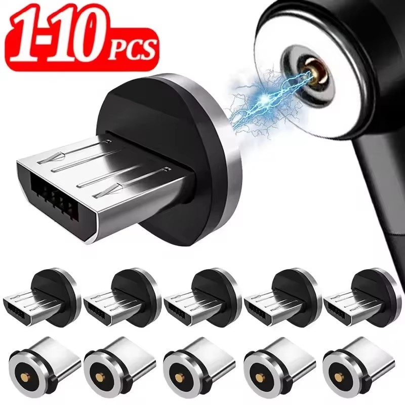 Travel Plug Type C - 1/5/10PCS USB-A ประเภท C ปลั๊กแม่เหล็กอะแดปเตอร์สายชาร์จเร็วสำหรับซัมซุงแม่เหล็กชาร์จ 360