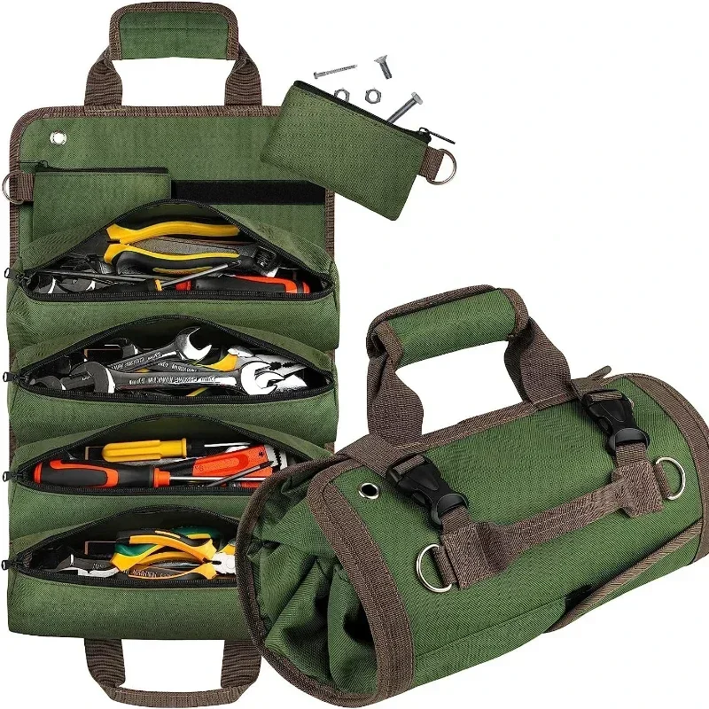 Travel Router Accessories - กระเป๋าเครื่องมืออเนกประสงค์คุณภาพสูง Professional Multi Pocket เครื่องมือฮาร์ดแวร์กระเป๋า Roll