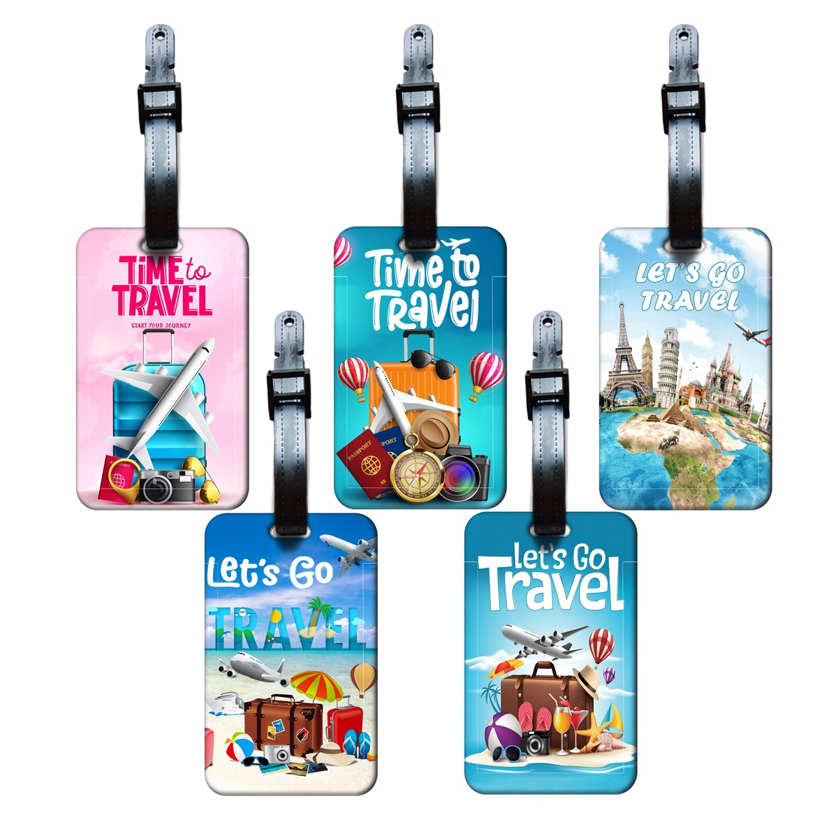 Travel Accessories International - ป้ายติดกระเป๋าเดินทางสไตล์คลาสสิก สำหรับผู้ชายและผู้หญิง ป้ายชื่อกระเป๋าเดินทาง ป้ายระบุที่อยู่ ป้ายติดกระเป๋าเดินทางแบบพกพา ของขวัญสำหรับผู้ที่เดินทาง