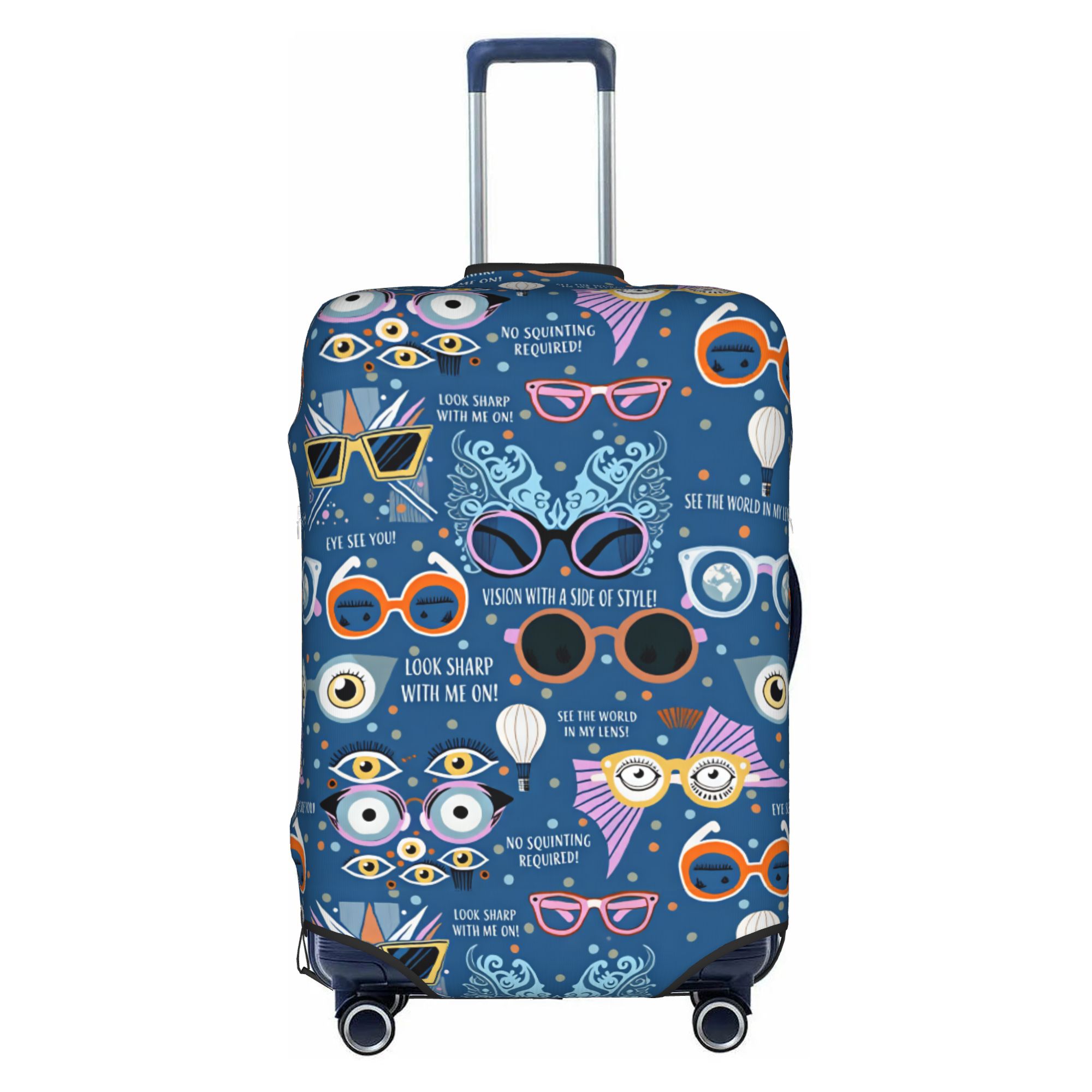 Quirky Travel Accessories - แว่นกันแดดสุดน่ารัก แว่นตาแปลกตา ปลอกหุ้มกระเป๋าเดินทาง ปลอกป้องกัน ซักได้ สำหรับผู้เชี่ยวชาญด้านสายตา
