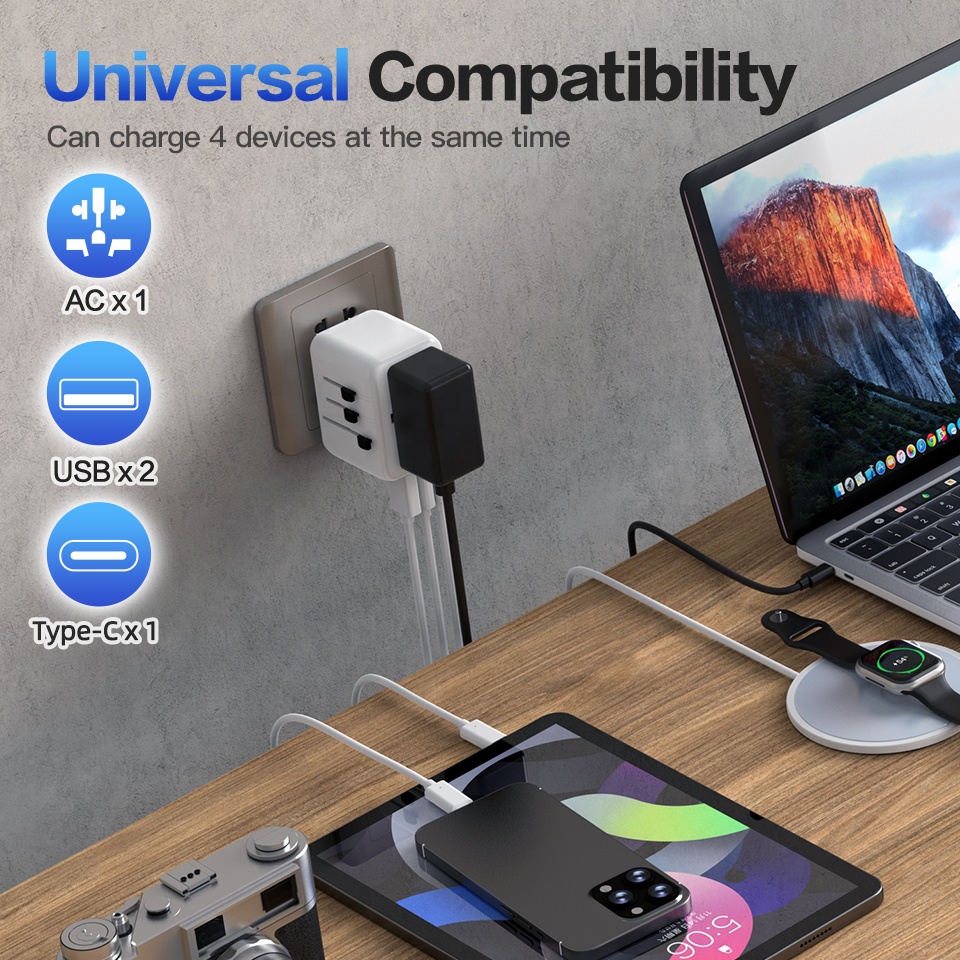 อะแดปเตอร์แปลงไฟแบบ GaN 20W Ty - Travel Plug Type C บทวิจารณ์และราคา