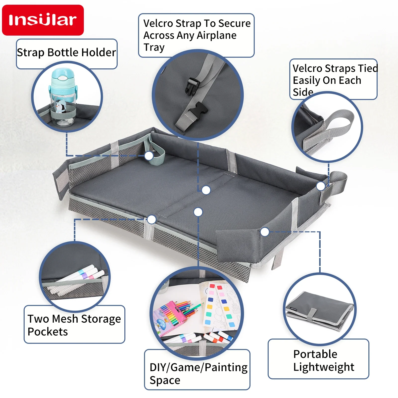 ถาดวางของสำหรับเด็ก INSULAR สำ - Travel Accessories Drawing บทวิจารณ์และราคา