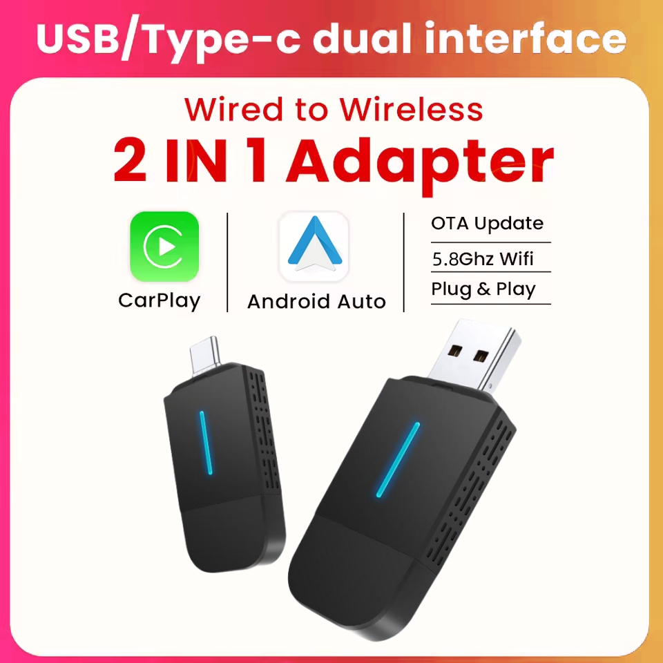 แอนดรอยด์ออโต้ไร้สายคาร์เพลย์  - Travel Plug Type C บทวิจารณ์และราคา